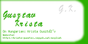 gusztav krista business card